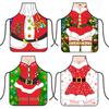 1PC Santa Claus Theme Baking Christmas Apron Home Cooks Apron for Cooking Funny Cartoon Printed Dress-Up & Role Play Unisex