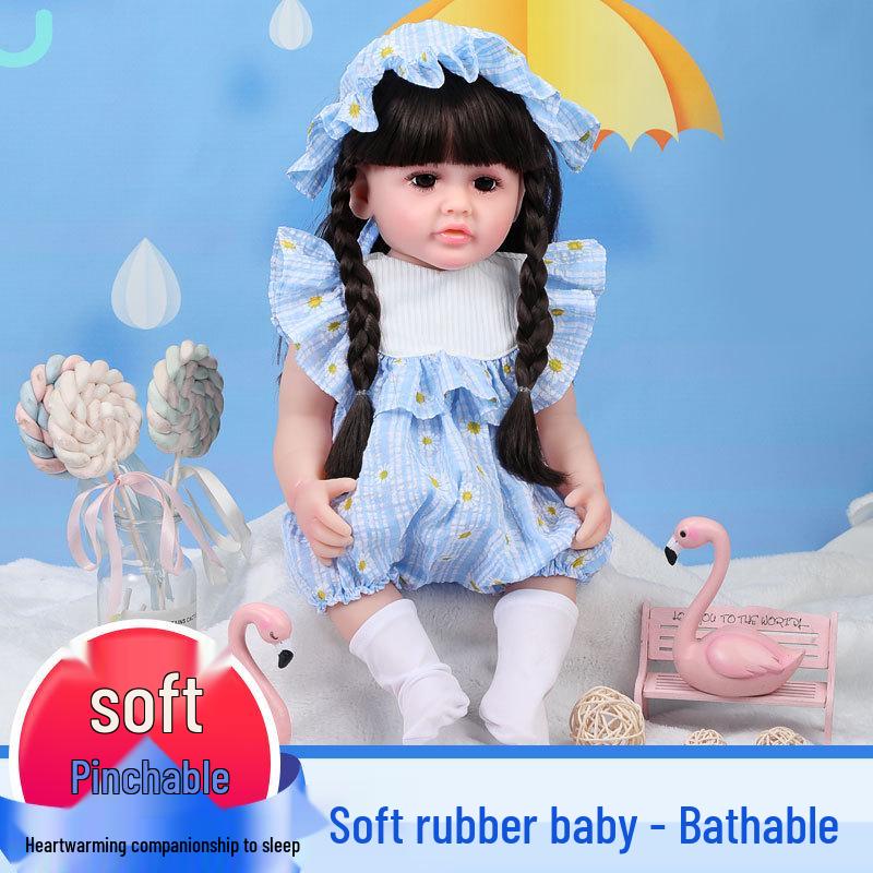 56cm Reborn Simulation Barbie Baby Doll Gift Set - Soft Gel Toy for Girls