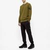 Stone Island Garment Dyed Sweatshirt Olive Men Tops Green 741563051-V0058