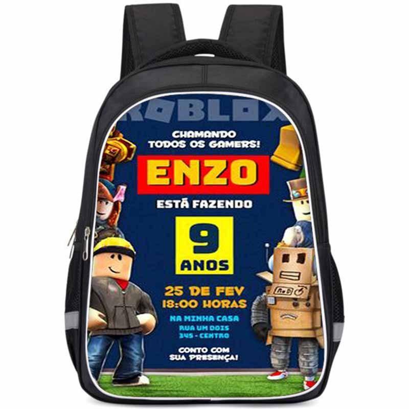 

3d Roblox School Backpack For Kids Large Capacity Durable Oxford Cloth Bag Style A,Small