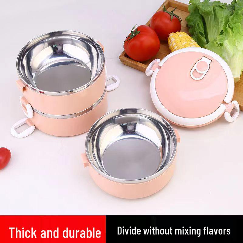 Doppelschichtige isolierte Edelstahl-Bento-Lunchbox für Studenten und Büroangestellte