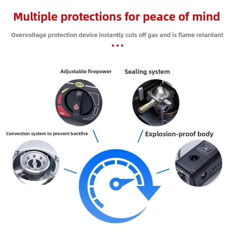Sample Outdoor Sports Wild Survival Double Stove Cassette Stove Multifunctional Portable Korean BBQ Cassette Stove