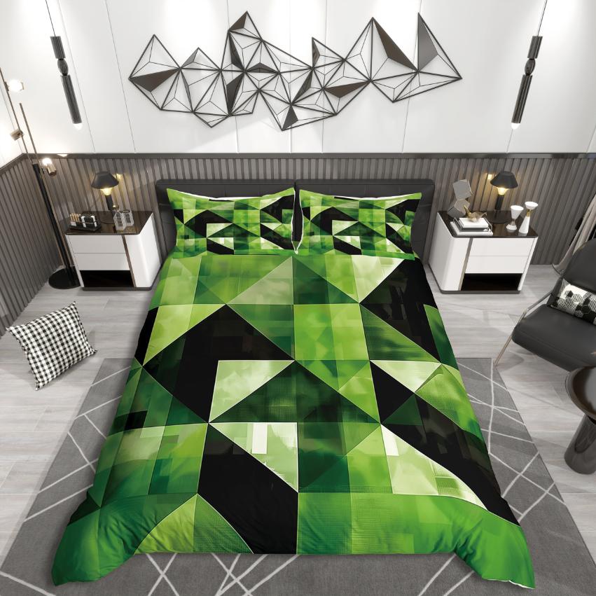 Homewish Minimalist Geometry Duvet Cover SetAbstract Gradient For Teens Bedding SetVintage Aesthetic Bed Set