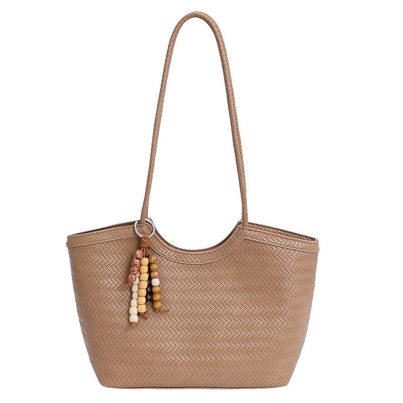 Bag large capacity tote bag new popular woven bag versatile single shoulder foreign style armpit bag customization