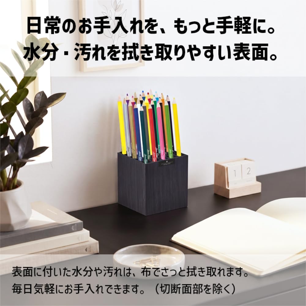 Basque Pen Stand S16 BW Brown Stylish Pen with Office Made in Japan TATSU-CRAFT - Holder, Desktop, Dividers, Portable, Use,