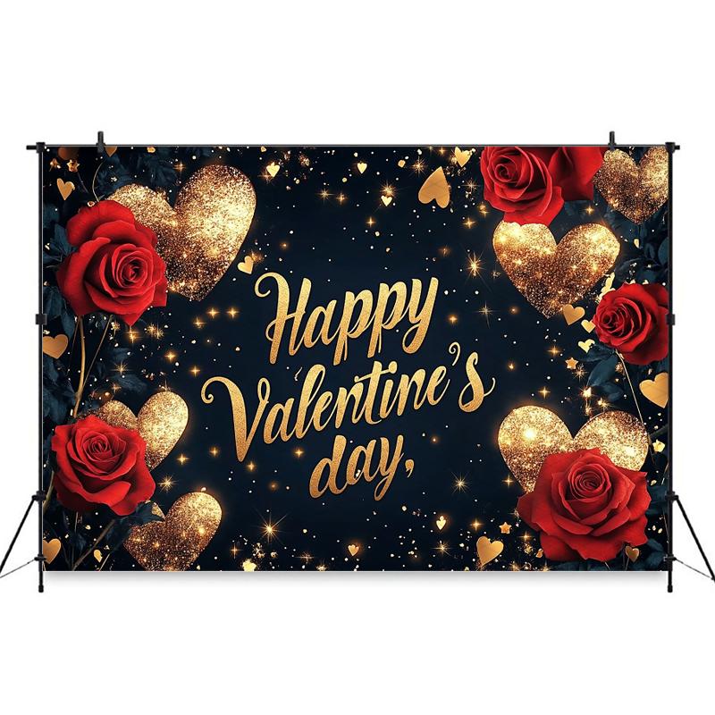 Mocsicka Happy Valentine's Day Photo Background Flowers Door Red Rose Love Wallpaper Decorations Adult Princess Wedding Backdrop