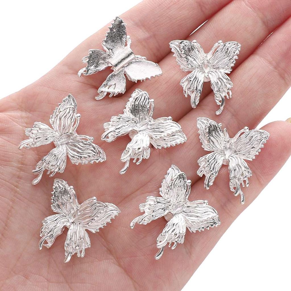 Silver Butterfly Accessories Alloy Butterfly Flower Half Bracelet Diy Accessories Chinese Style DIY Bracelet Bracelet Jewelry