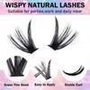 Thick Self-Adhesive False Eyelashes 3D Mink Eye Lashes New Eyelash Cluster  Eyelash Extension