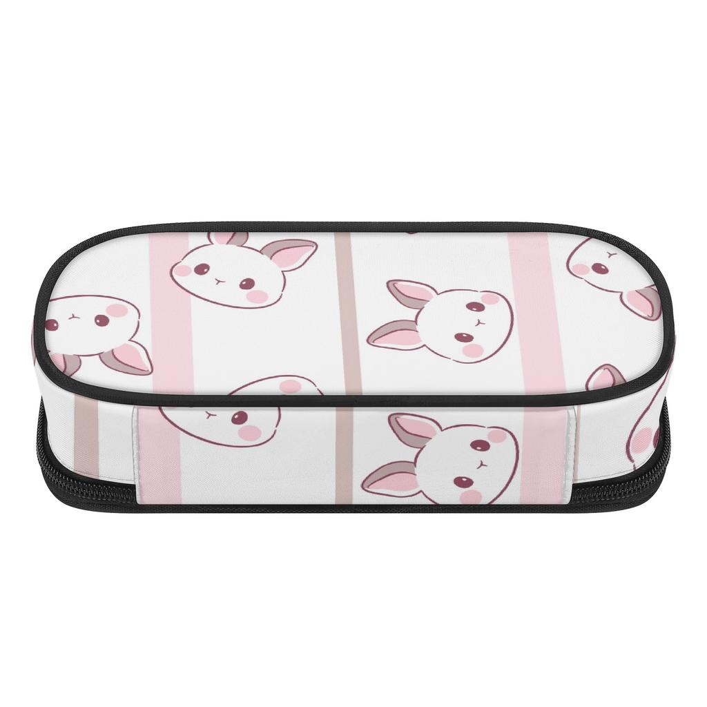 Pencil Bag Spacious Storage Smooth Zipper Strong Polyester Fabric with Main Compartment Mesh Pocket and Pen Slots for Students