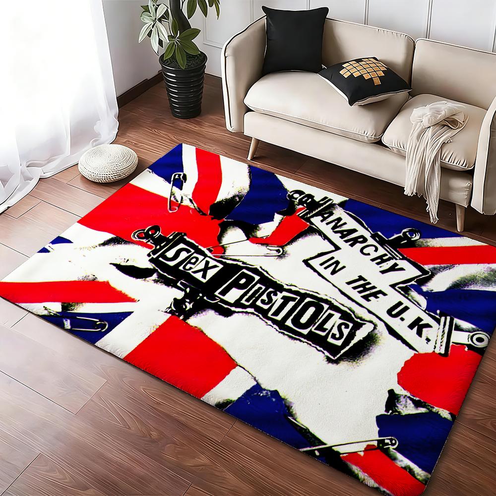 Rock Music Floor Mat Soft Thickened Absorbent Non-Slip Bedroom Living Room Door Mat Home Decor Flannel Rugs