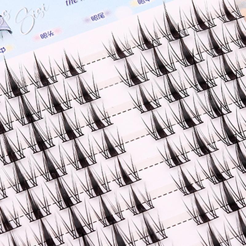 Simulation Rabbit Series False Eyelashes Comic Individual Cluster Reusable Segmented Winged Thick Lash Extension 12Mm Eyelashes