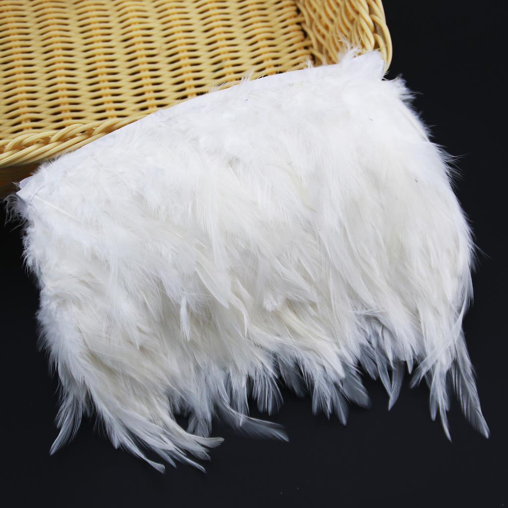 Feather1/5/10 Meter Rooster Chicken Feather Trims 4-6 Inch Natural Feathers for DIY Crafts Costume Clothing Hat Mask Making