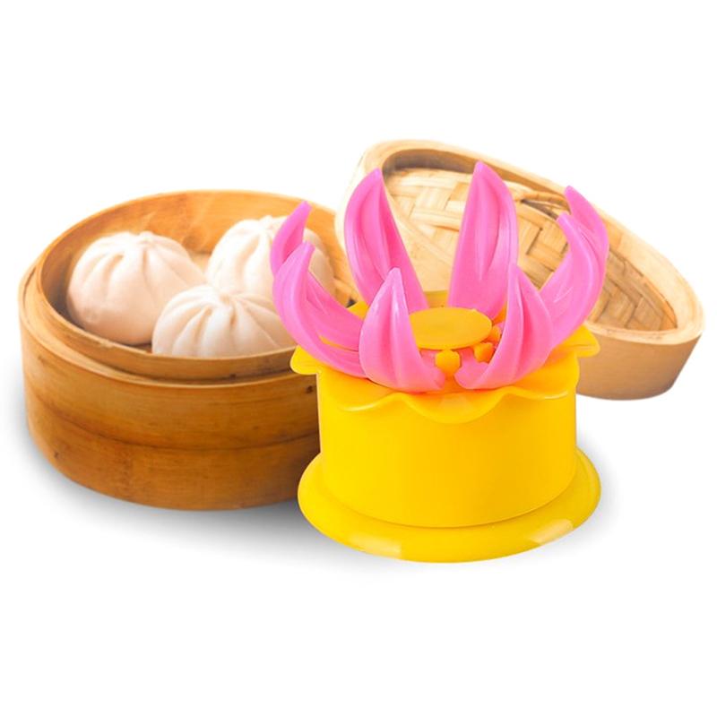 Stampo per Baozi Cinesi Colore Casuale Stampo per Panini Ripieni al Vapore Maker Shaper Dim Sum