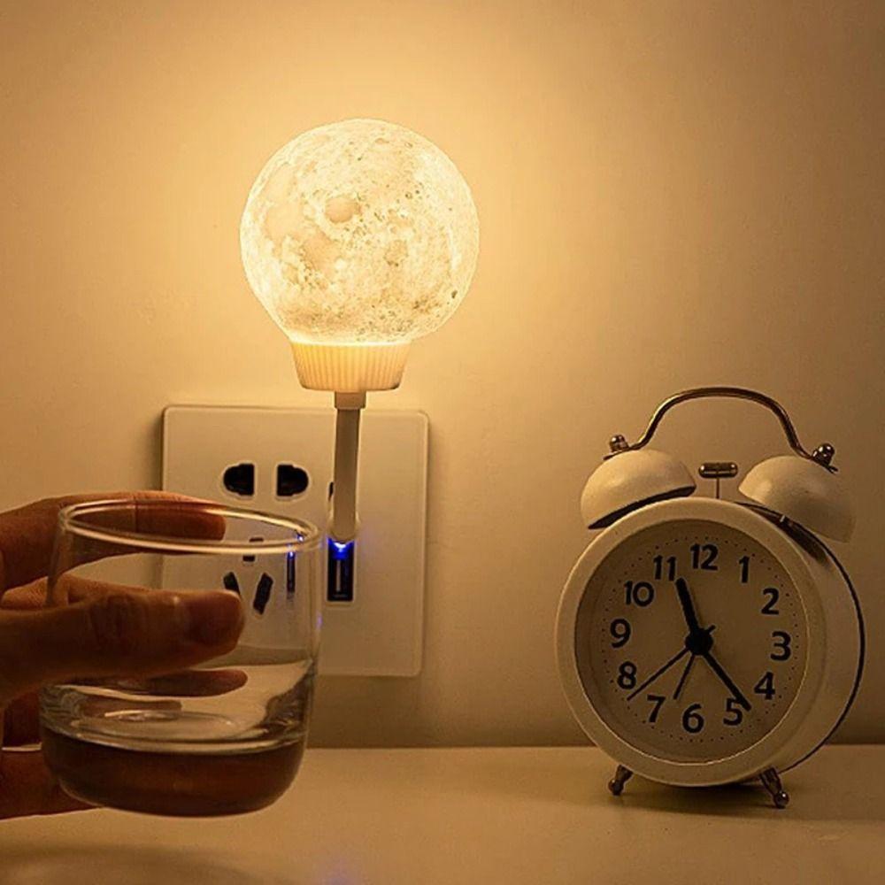 3 Lighting Modes Smart Moon Lamp Can Be Timed Night Light Fashion Bedside Lamp