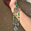 Leaf Pendant Crystal Suncatchers Artificial Plant Decoration Glass Beads Hanging Outdoor Indoor Space Home Office Decors