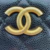 CHANEL Matelassé Caviar Skin leather Coin case black leather Used