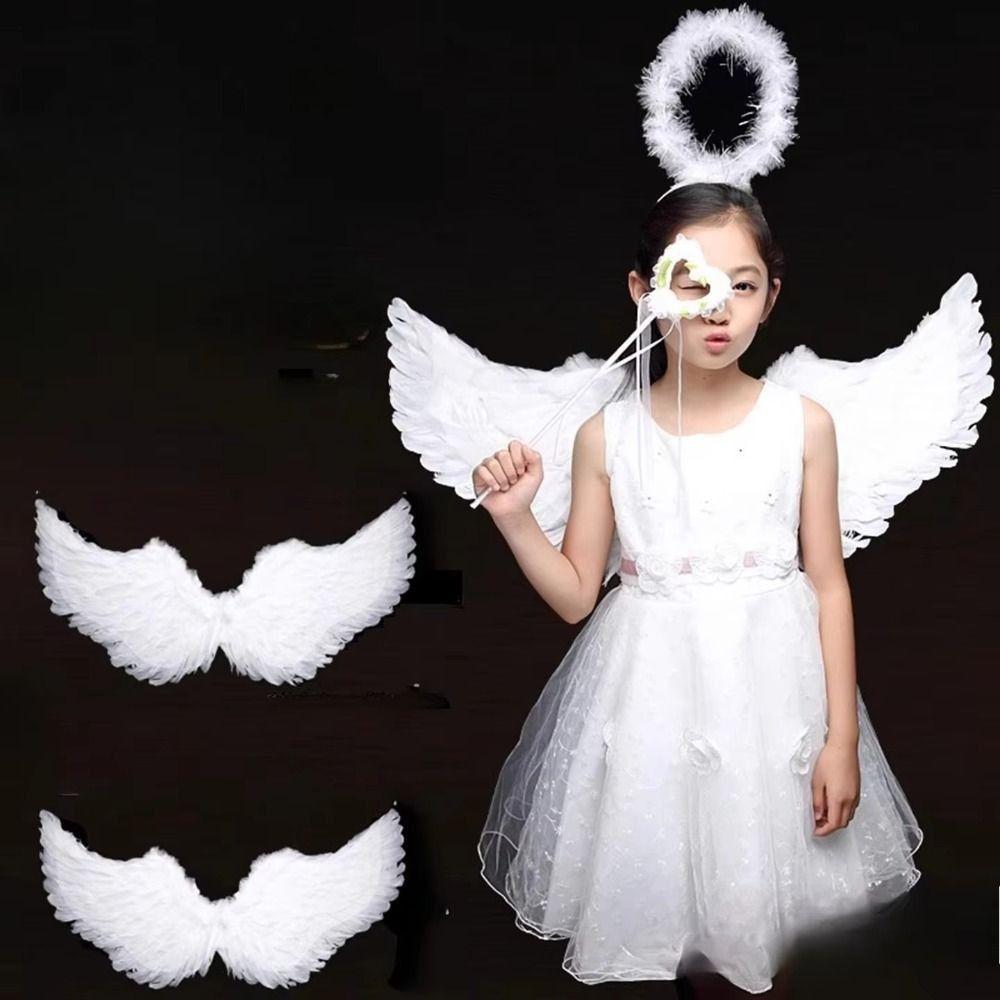 Sweet Feather Wing Hair Band Halloween Cosplay Accessories Demon Feather Wing  Cosplay Dress