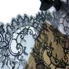 3m x 23cm Black Chantilly Lace, Inelastic French Eyelash Nylon Lace Fabric for Sewing, Bra, Underwear, Lingerie, Dress, Garment, Crafting