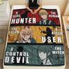 1 Stück Chainsaw Man Gemustert Flanelldecke Geeignet für Alle Jahreszeiten Für Heimdekoration Wärme Und Komfort Geschenke Feiertagsgeschenk