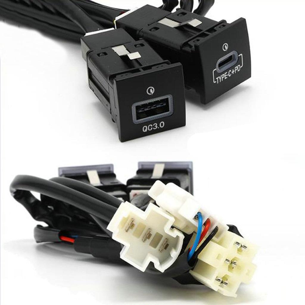 USB QC3.0 Charger+PD for VW Jetta MK6 2010-2014 and Golf GTI R-Line 2006-2013 MK5