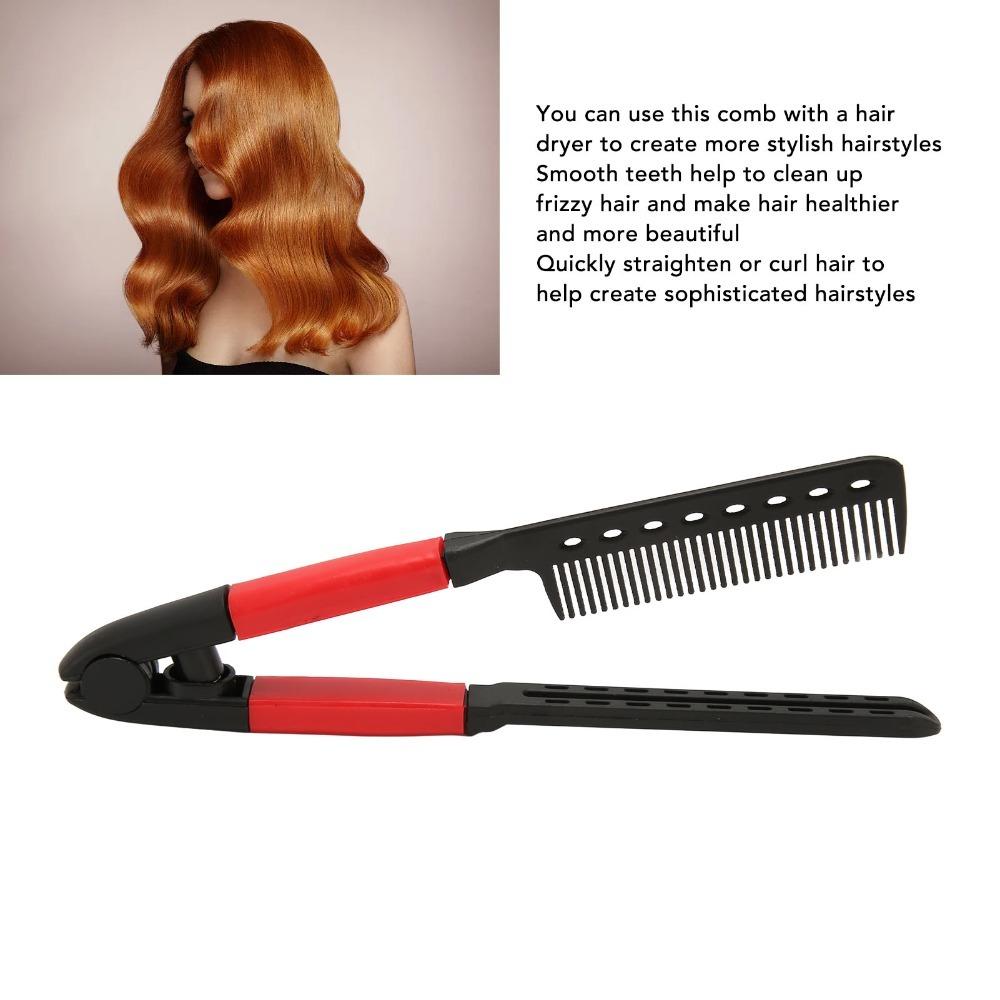 Rounded Teeth V Shaped Hair Comb Portable Portable Hair Comb  For Knotty Hair