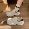Platform white shoes women's 2025 spring new versatile Korean version of board shoes popular high-end lace-up sports and leisure shoes