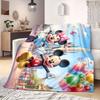 Mickey Print Flannel Blanket Cartoon Home Decor for Sofas Beds Bedrooms Chairs Travel Picnics Unique Gift for All Seasons