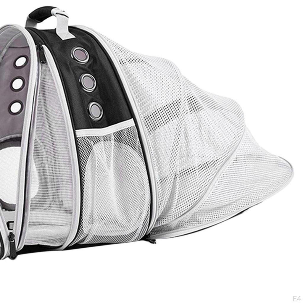 Backpack,Expandable Cat Backpack, Transparent Clear Lightweight Ventilation Pet Carrier for Small