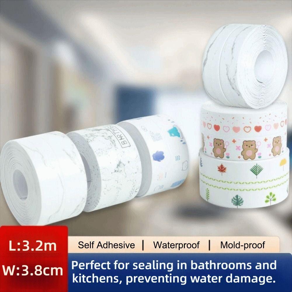 Self Adhesive Sealing Strip Tape Multiple Colors Waterproof Tape  Bathroom Bath Toilet Kitchen
