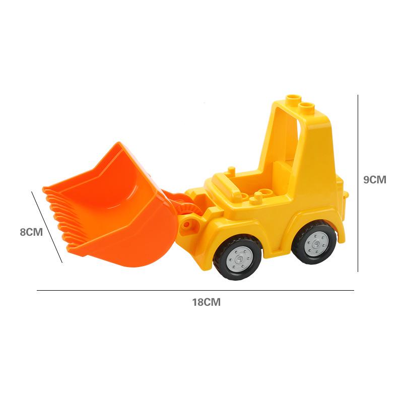 Yidu Large Particle Building Blocks: Motorcycle, Fire Truck, Airplane, Forklift Vehicle Toys