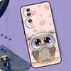 Cute Cartoon Owl Case For Honor X8b X9b X9a X8a X7a X6a X7 X8 X9 Cover For Honor Magic 6 5 Pro 50 70 90 Lite