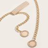 Metal Waist Chain Women'S Accessory Pearl Buckle Tide Spice Girl Body Chain Dress Belt Chain