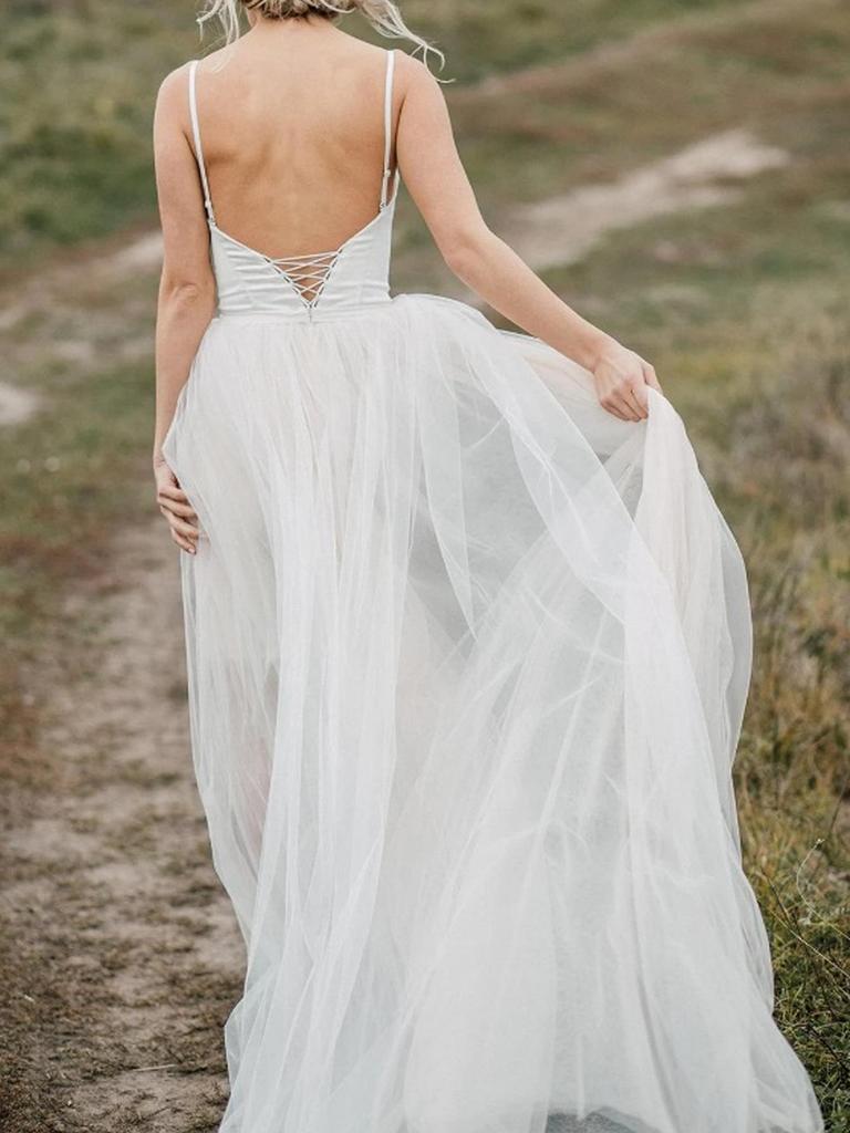 Elegant Bridal Mesh Skirt with Long Train, High Waist, 170cm