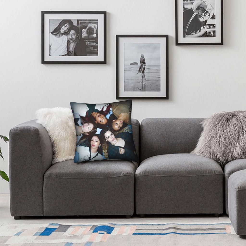 Kpop Katseye Federa per Cuscino Musicale Poliestere Copricuscino Regalo Federa per Cuscino Auto Cerniera 45*45cm