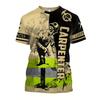 Men Tees Summer Tool Engineering Printed T-shirt Men's Casual Street Style Elastic Round Neck 3d T-shirts