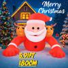 5.91FT Inflatable Toy Santa Climb Wall Reindeer with LED Lit Xmas Yard Lawn Party Decoration Christmas Home Supplie Ornament