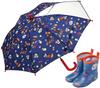 Skater Children's Rain Boots, Disney Mickey Mouse Design with Reflective Tape, 16cm, RIBT16-A