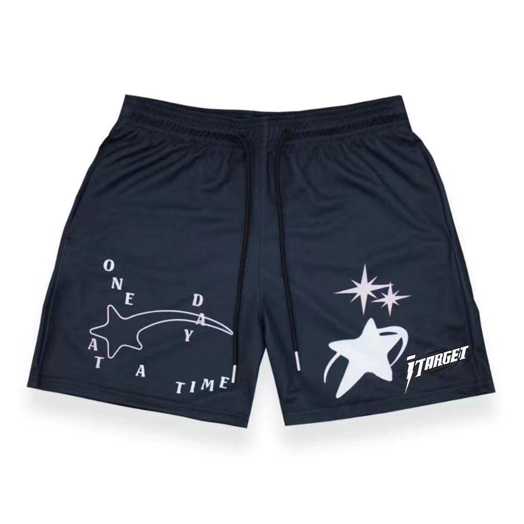 

Унисекс Американские Повседневные Фитнес Шорты: Сетчатый дышащий, Свободный крой, Ниже колена, Идеально для активного образа жизни Large