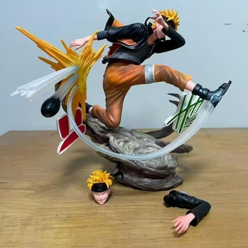 22cm Battle Scene New Unbranded Uzumaki Naruto Action Figure Collectible Statue Desktop Decor Gift For Anime Fans And Collectors