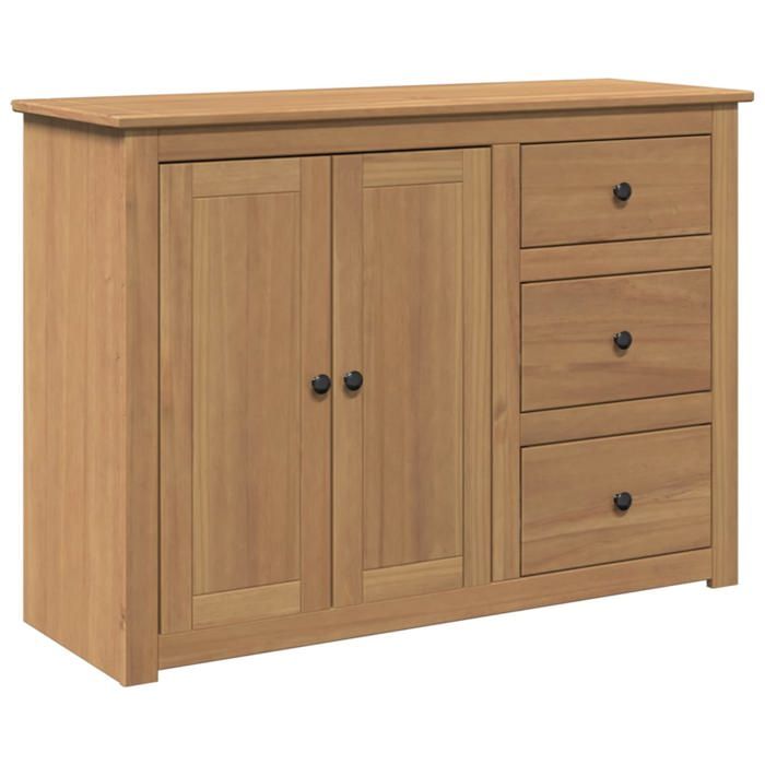 VidaXL Buffet avec tiroirs Panama 112x40x80 cm bois massif de pin, meuble de rangement, meuble de rangement de cuisine, 4016385