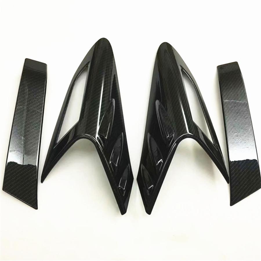 Carbon Fiber Style Rear Back Lamp Tail Light Cover Trim for Fit Toyota CHR C-HR 2016-2018