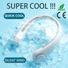 Portable Mini Usb Rechargeable Fan 3 Speed Bladeless Neck Hanging Long Time Working Ultra Quiet Cooling Sports Fan