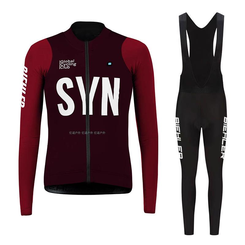 Bicycle Long-sleeved Top Set Road Bike Thin Men's Autumn and Winter Overalls 2026 Autumn Breathable Suit Cycling Suit