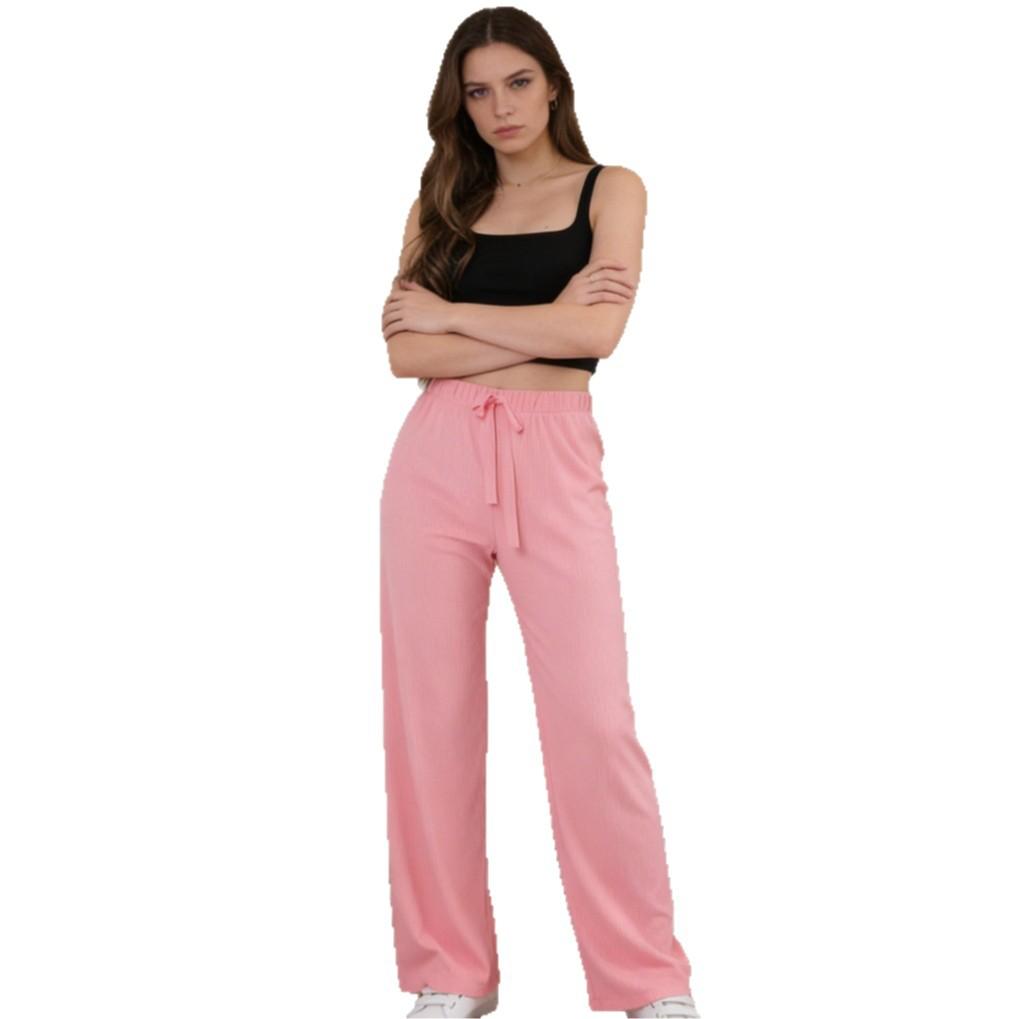Wide-leg Women's Summer High-waisted Slimming Straight-leg Casual Pants, Loose-fitting and Slimming, Drawstring Floor-length Pants