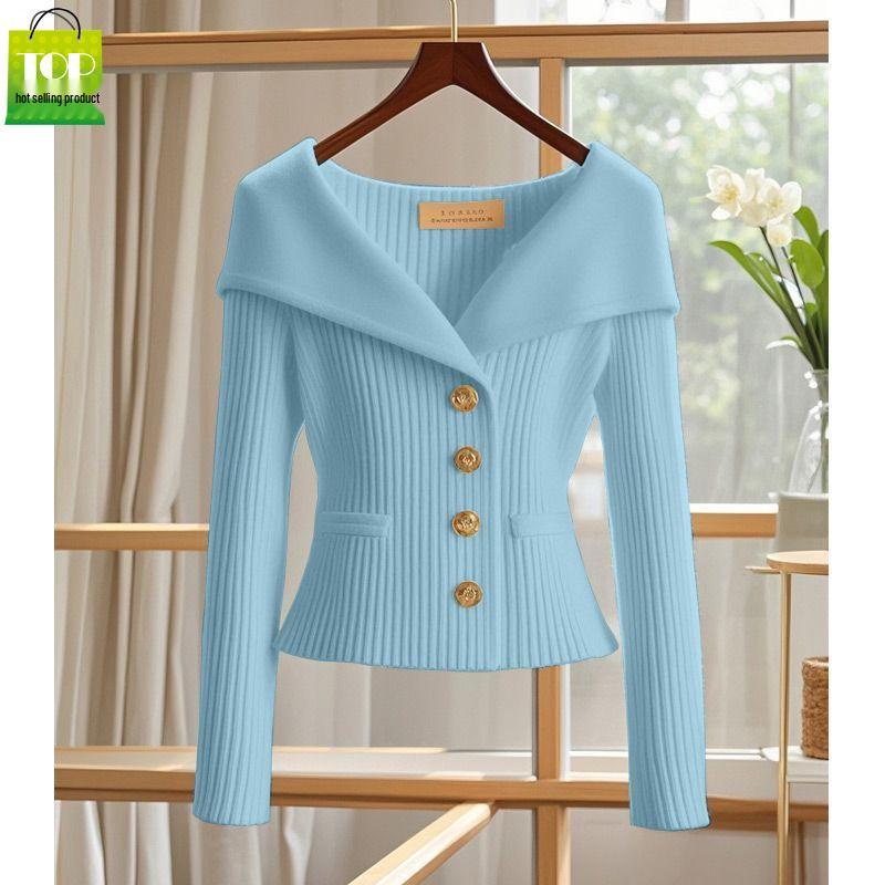 Stunning Chic Women's Slimming Knit Sweater - Unique Spring/Autumn 2025