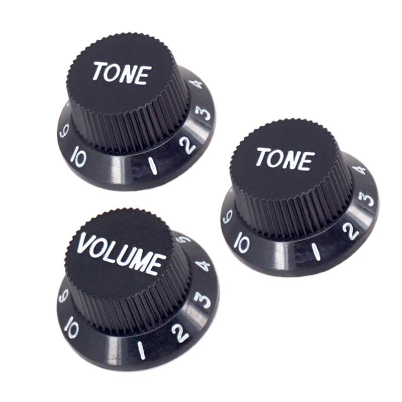 Guitar Knobs Set Potentiometer Caps Plastic Guitar Knobs Plastic Texture for Electric Guitar Volumes and Tone Controls