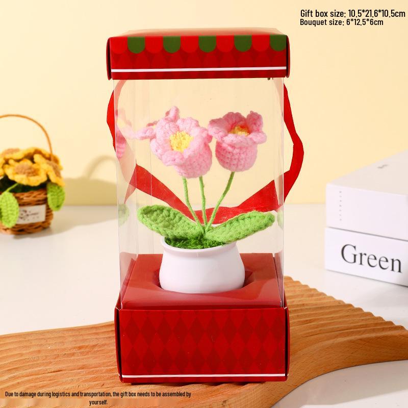 Handgefertigte Sonnenblumen-Schreibtischdekoration - Gewebtes Blumenstrauß-Geschenk für Schüler & Mädchen
