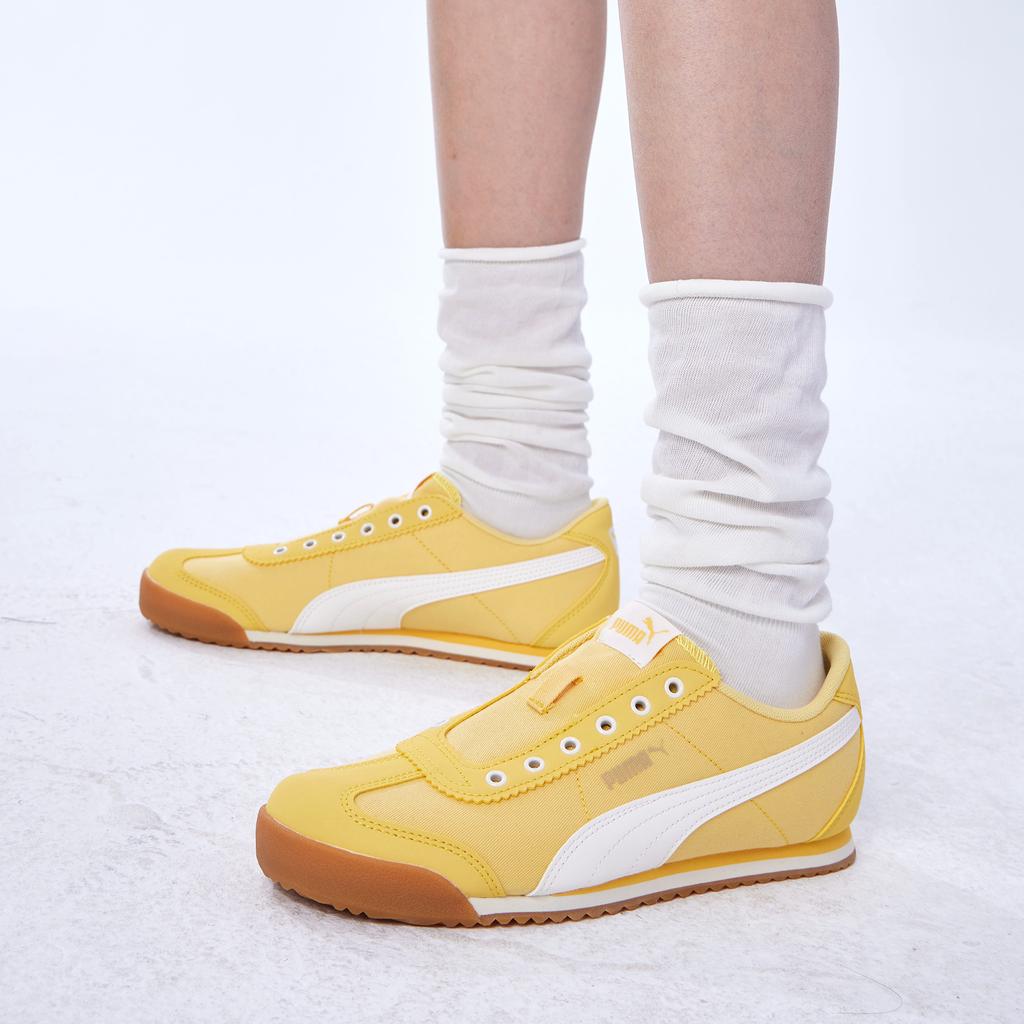 Puma Turino 2 Bequeme Passform Niedrige Lifestyle-Sneaker Unisex-Sneaker Hellgelb Weiß 408704-03