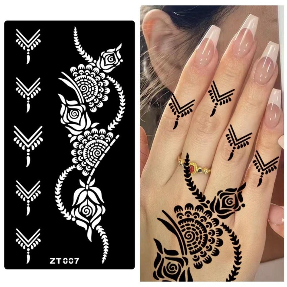 Ethnic Style Flower Tattoo Stickers Personalized Arm Foot Tattoos India Temporary Tattoo Gifts