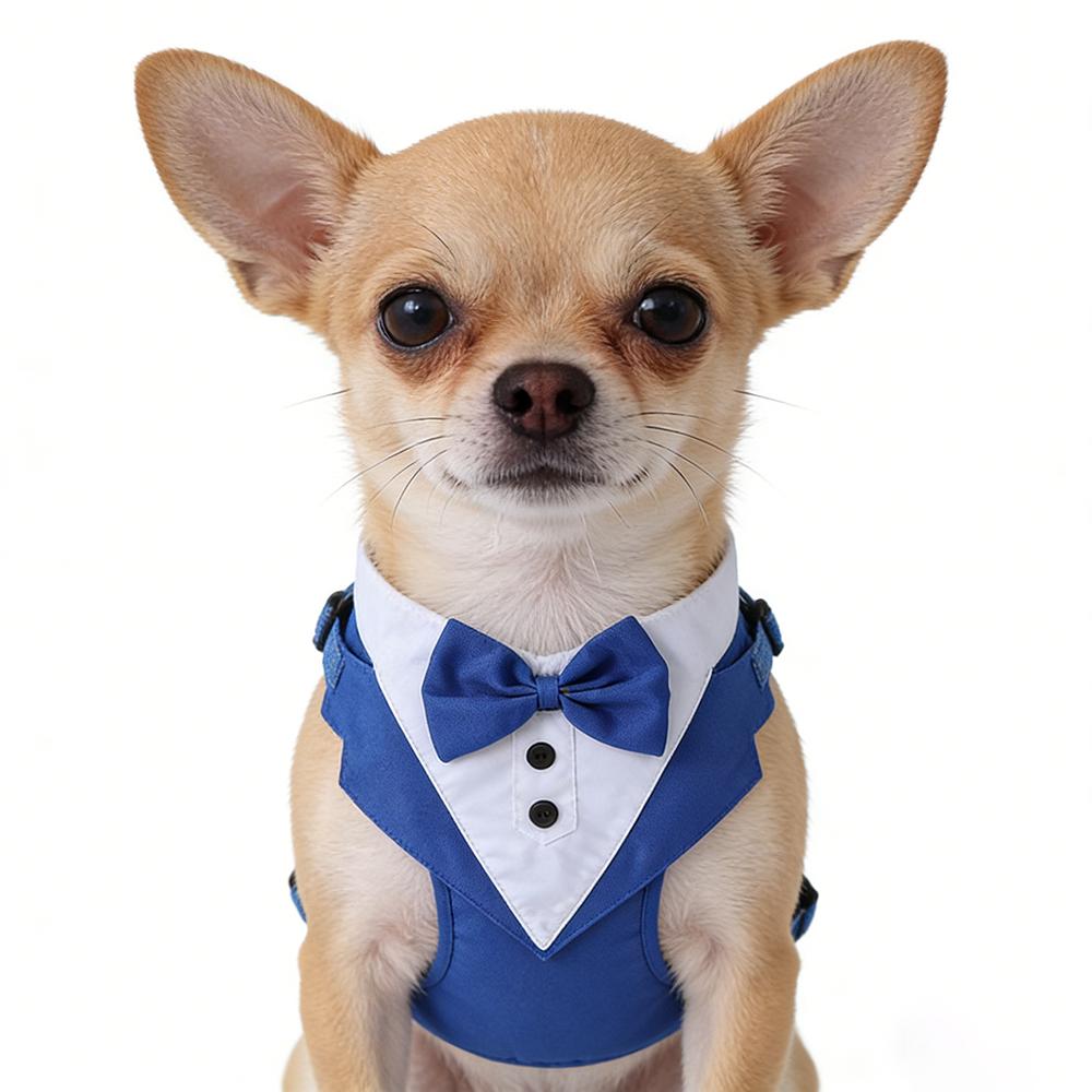 Dog Tuxedo for Wedding Outfit, Dog Suit and Tie Costumes for Birthday, Cosplay, Christmas Party, Pet Formal Wear with Bowtie